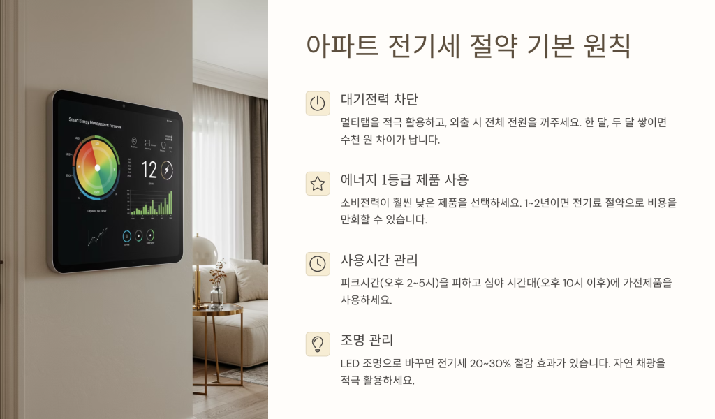 아파트 전기세 줄이는 방법