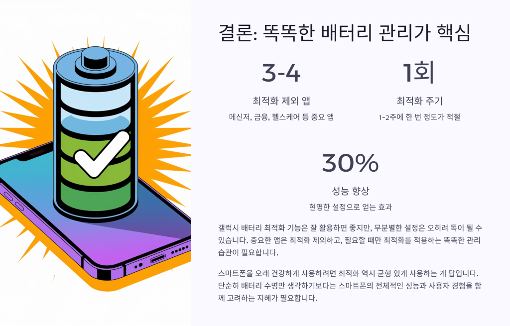 갤럭시 배터리 최적화 단점