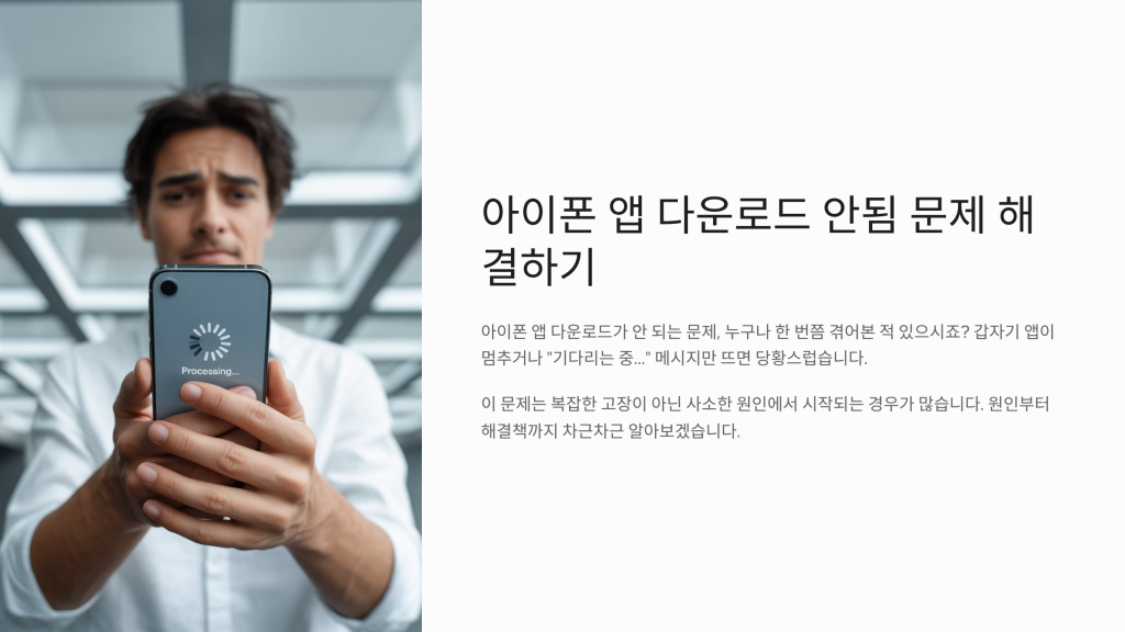 아이폰 앱 다운로드 안됨