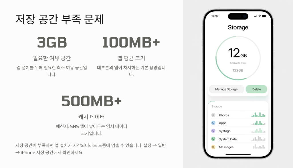 아이폰 앱 다운로드 안됨