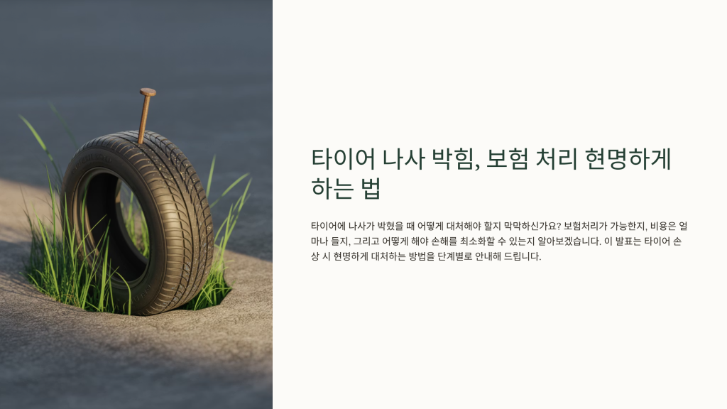 타이어 나사 박힘