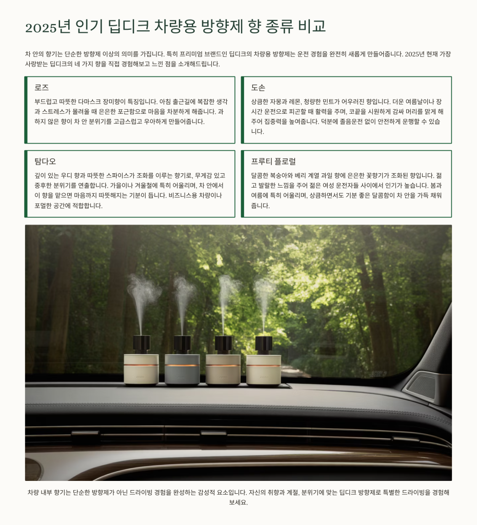 딥디크 차량용 방향제