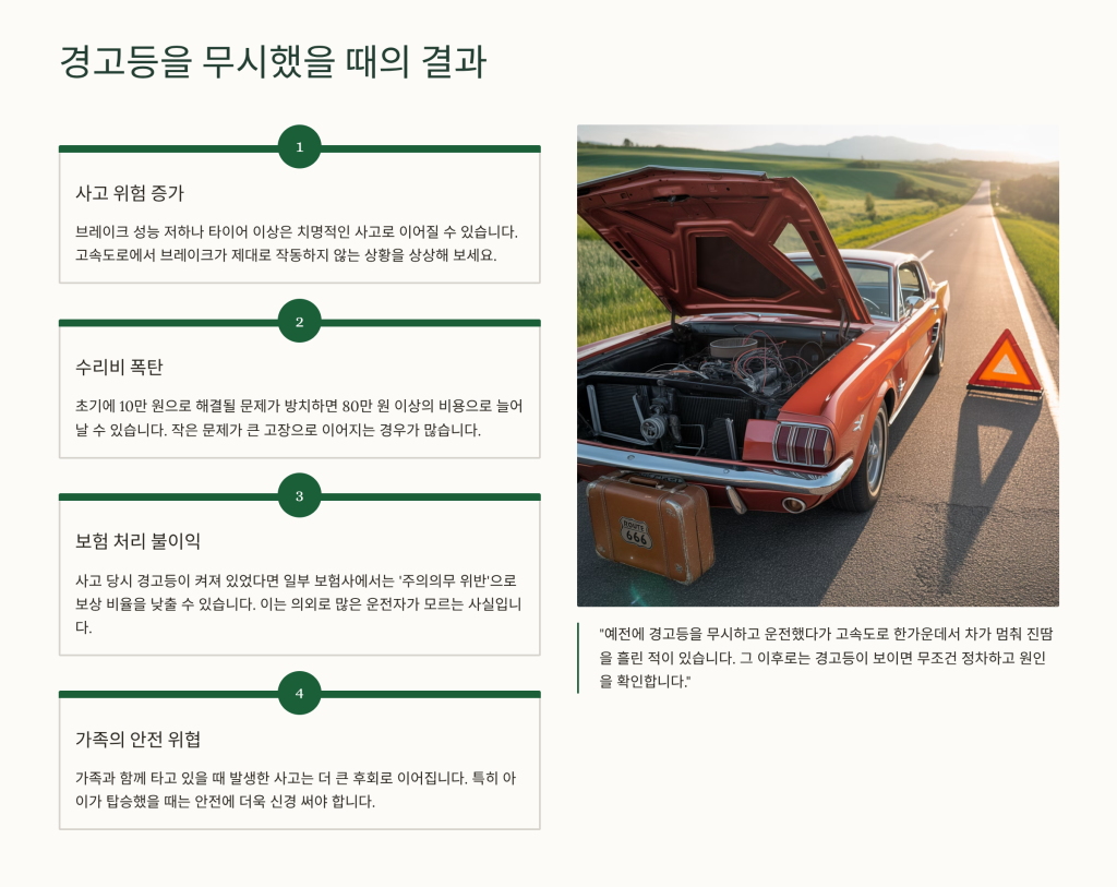 차량 경고등 세모 안에 느낌표