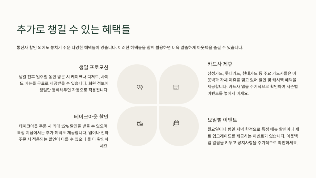 아웃백 통신사 할인 종류 혜택