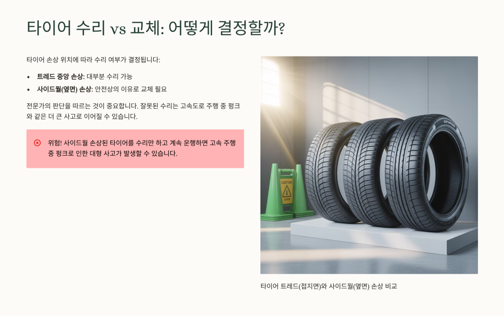 타이어 나사 박힘