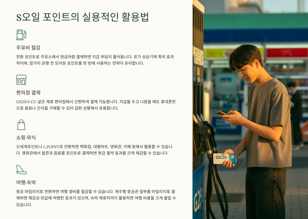 S오일 포인트 전환