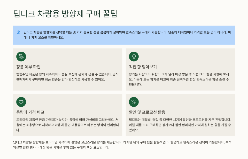 딥디크 차량용 방향제