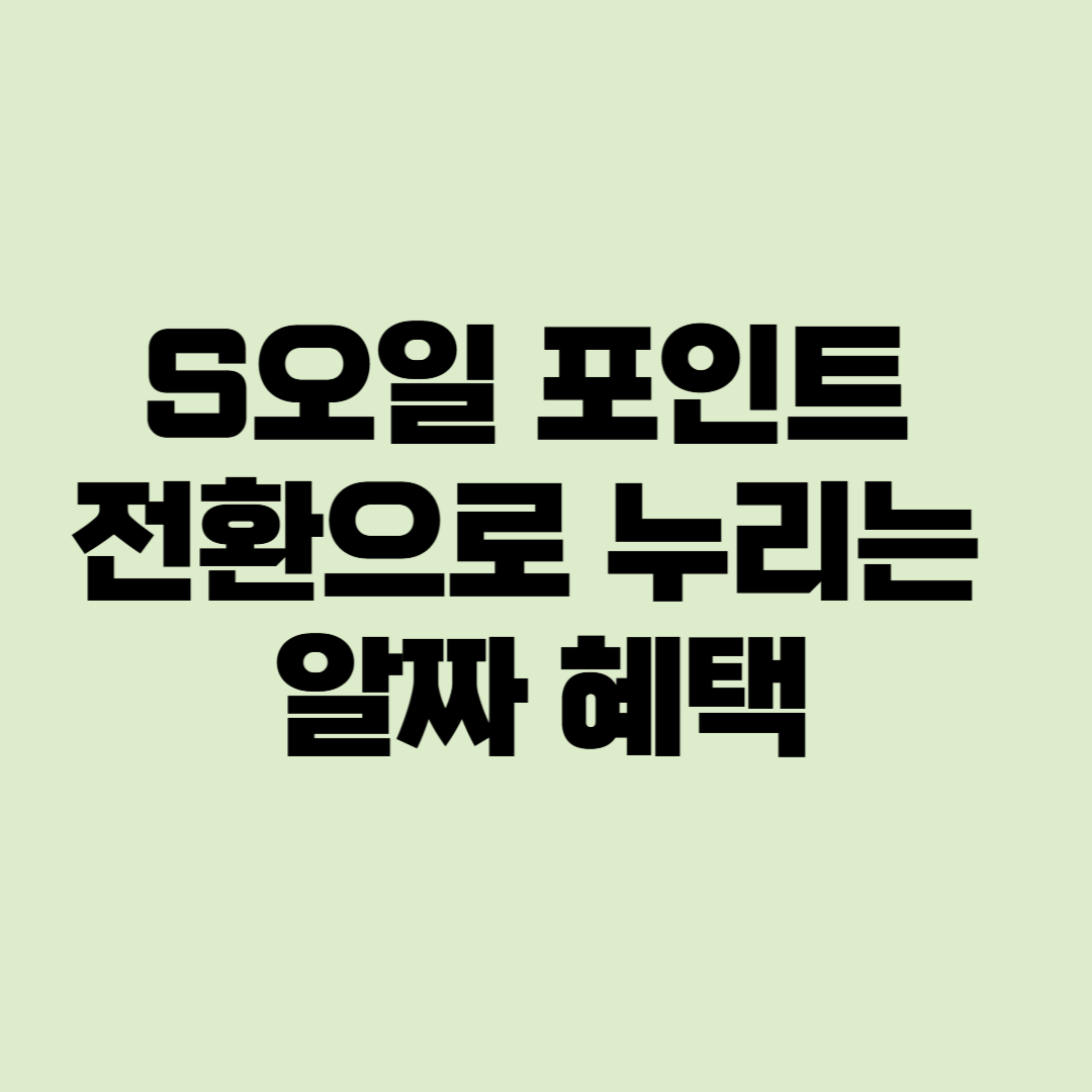 S오일 포인트 전환